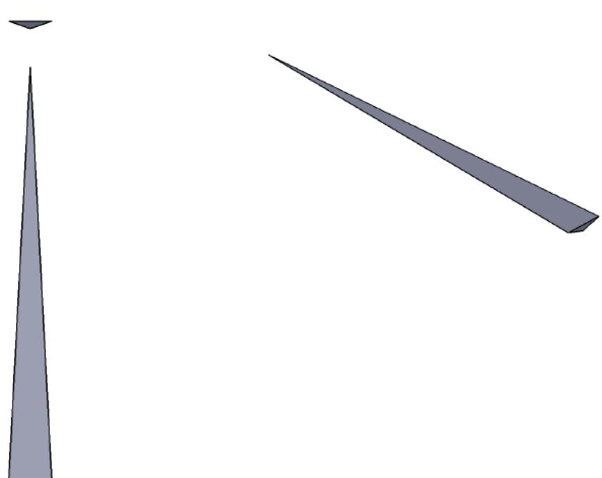 Figure 37: Approximation Shape for Volume of Displaced Water  The volume was designed so that it followed the equation 