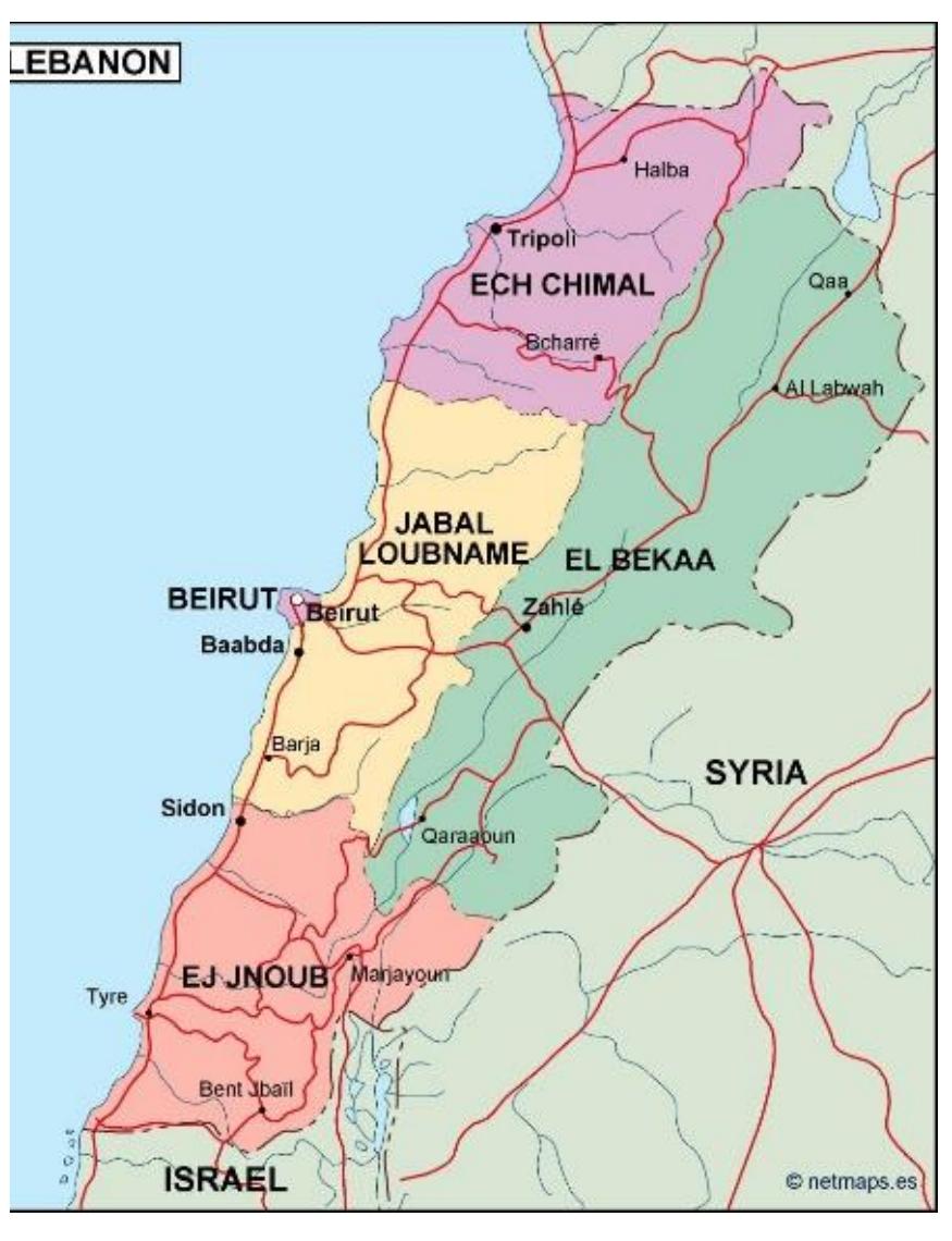 Figure 3. Current Lebanon  with all the other immigrants who came to Brazil in search of opportunities, they are part of this huge and varied patchwork that represents the wonderful diversity of the Brazilian people.  are part of this huge and varied patchwork that represents the wonderful diversity 
