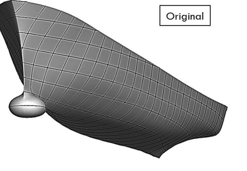 Fig. 18 DTMB 5415, comparison of hull shapes 