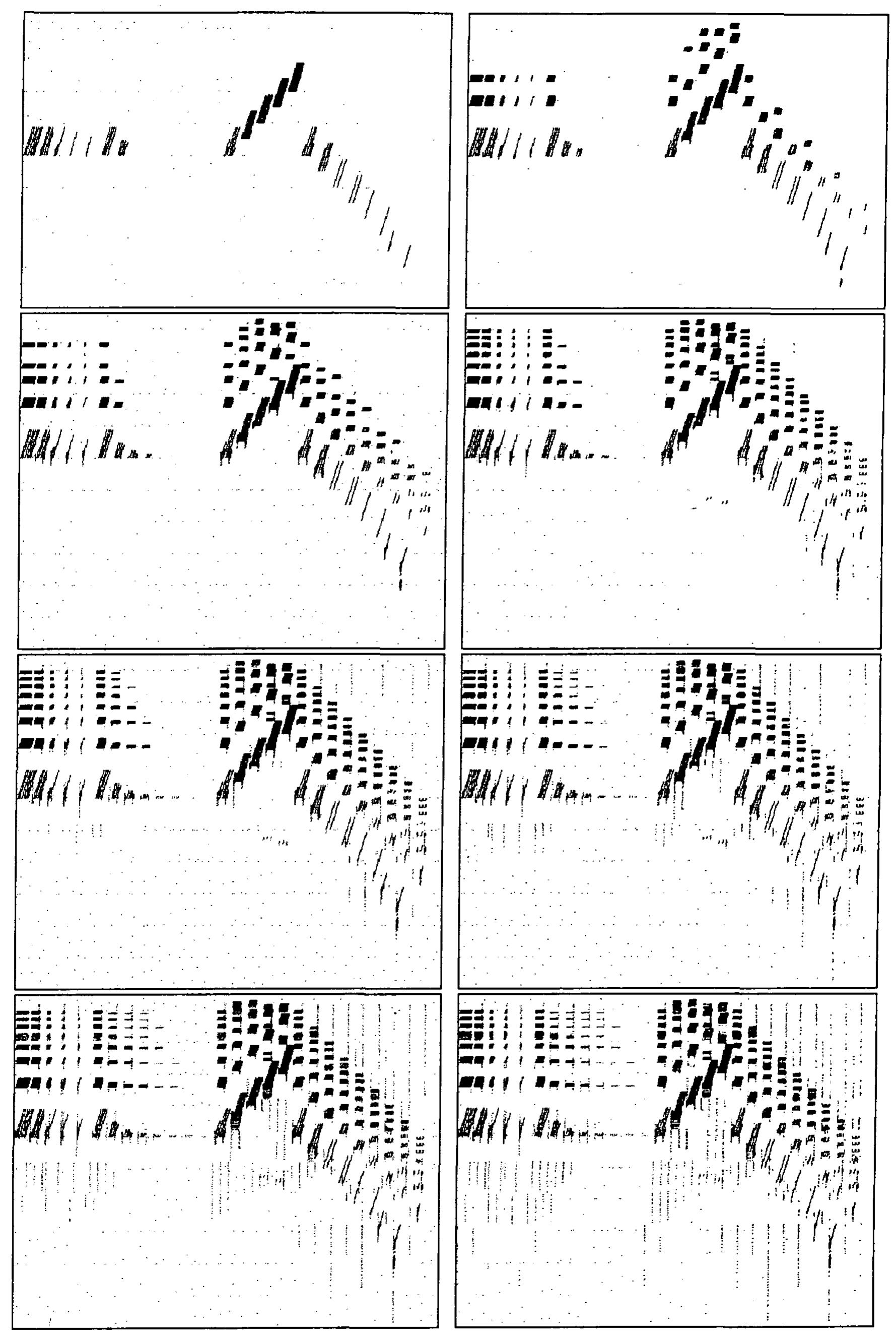 Figure 77 - Results of deconvolution for eight thresholds. 