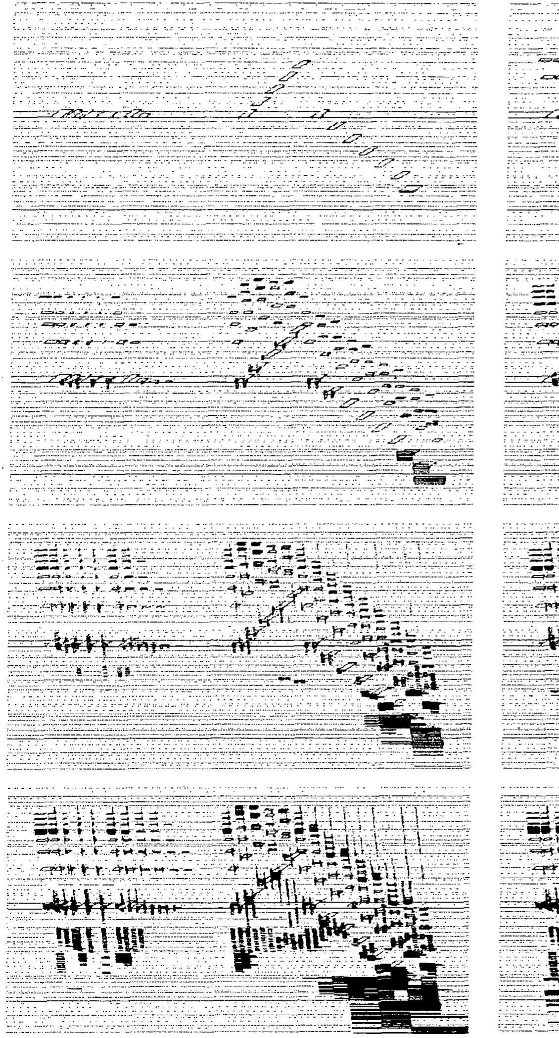 Figure 78 - Tracked partials for eight thresholds. 