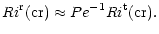 $\displaystyle %
Ri^{\rm r}{\rm (cr)}\approx Pe^{-1}Ri^{\rm t}{\rm (cr)}.$